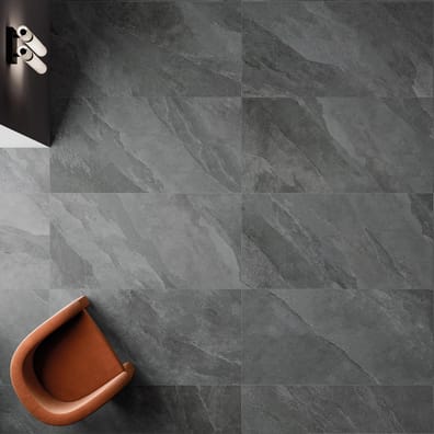 Carrelage aspect ardoise UTICA ANTHRACITE R10 - 60X120 - 1,44 m²