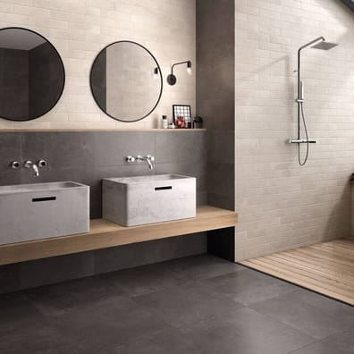 Carrelage imitation ciment MANISE ANTHRACITE R10 - 60X60 - 1,08 m²