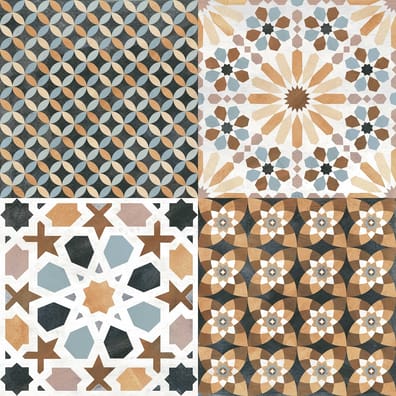 Carrelage style ciment 44X44 MAUDRA MIX - 1.37 m²