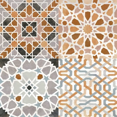 Carrelage style ciment 44X44 MAUDRA MIX - 1.37 m²