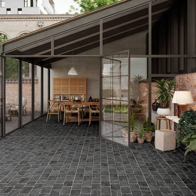 Carrelage antidérapant R12 effet ardoise ESTA COBBLESTONE - 44X66 - 1,04 m²