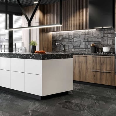 Carrelage antidérapant R12 effet ardoise ESTA STONEWORK - 44X66 - 1,17 m²