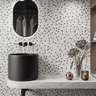 Carrelage déco brillant PANS MARBLE MIX - 30,9X30,9 - 0,88 m²