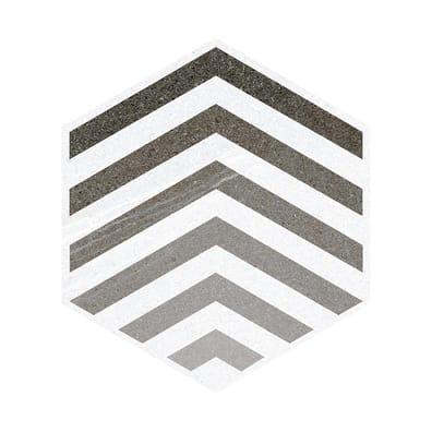 Carrelage hexagone SAALES HEXÁGONO LACROIX GRIS 23x26,6 - 0,5 m²