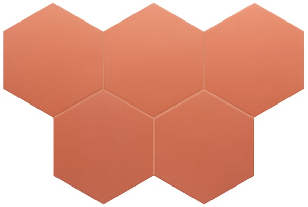 Carrelage hexagonal nuancé CHARLEY WARM SIENA UNI 17,5X20 - 0.71 m²