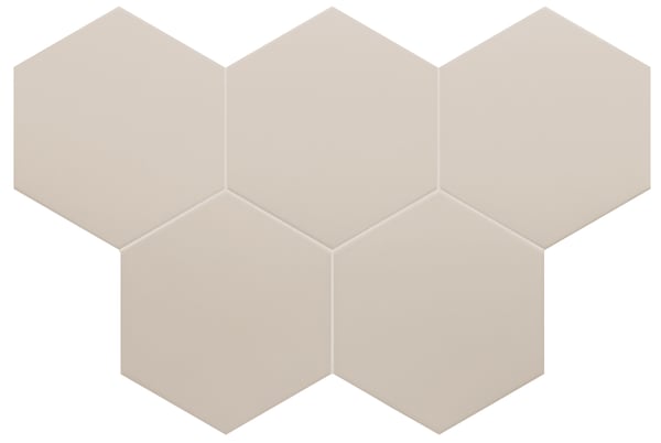 Carrelage hexagonal nuancé CHARLEY TAUPE UNI 17,5X20 - 0.71 m²