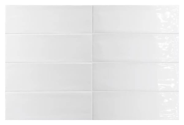 Carrelage terre cuite zellige FRESCO BLANC GLOSS 5X15 - 0.495 m²