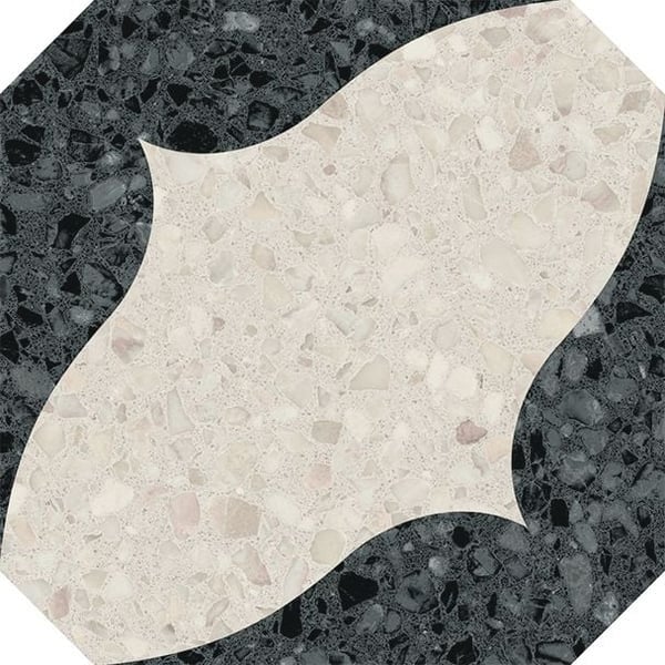 Carrelage imitation ciment et terrazzo NINOV CERB NEGRO 20x20 - 0,96 m²