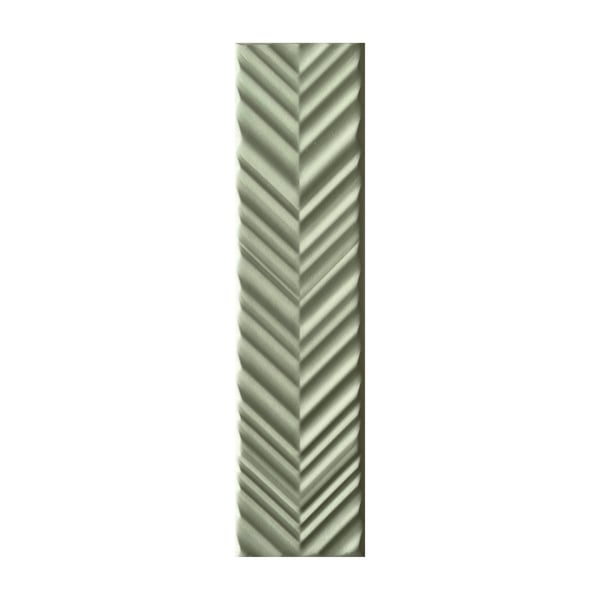 Faïence moderne DELIGHT SAGE CHEVRON 5x20 cm