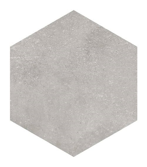 Lot de 1.512 m² - Carrelage hexagonal tomette grise vieillie 23x26.6cm RIFT Cemento