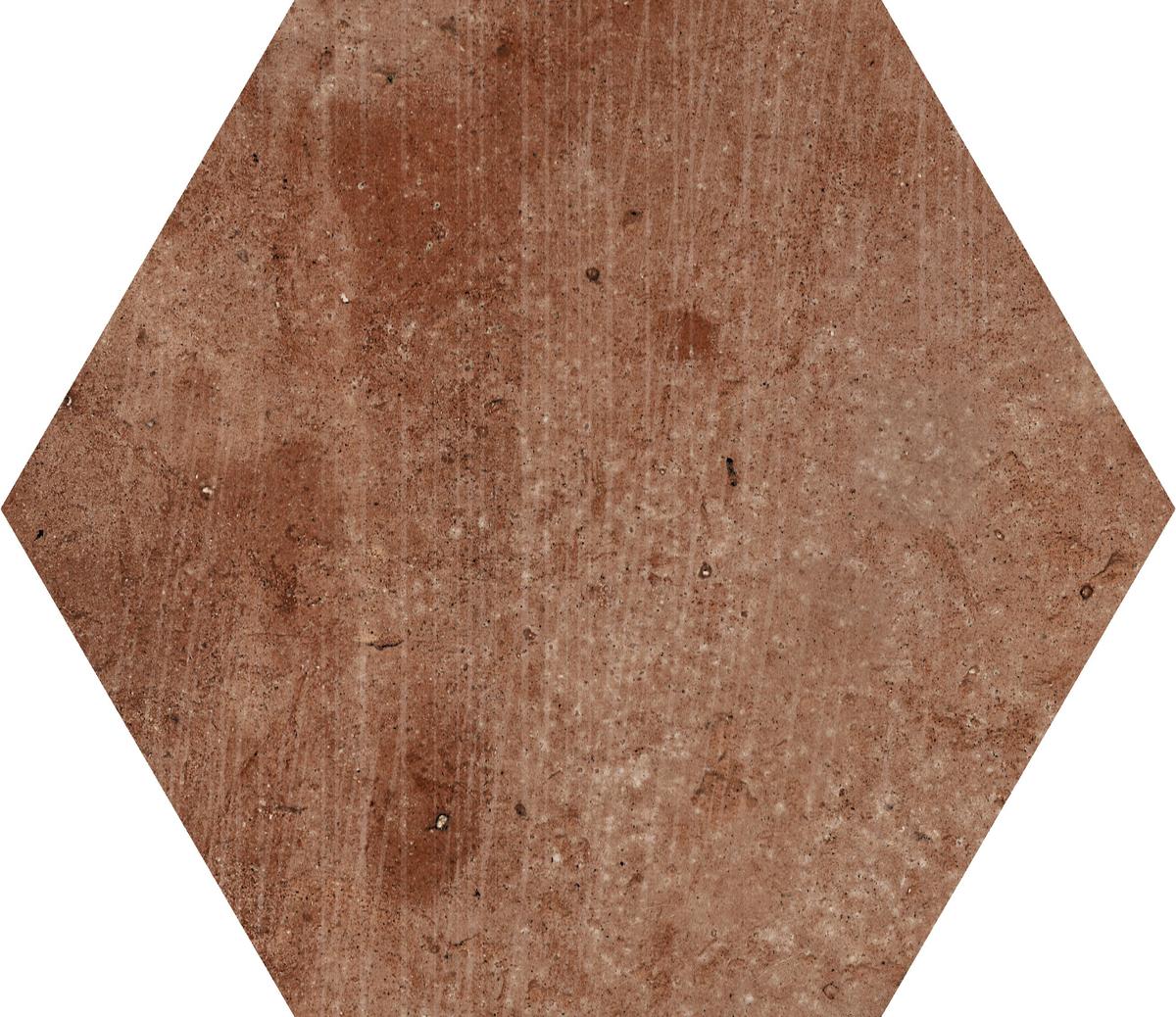 Carrelage couleur terre cuite CALLOT HEX BROWN - 15X17,3 - 0,86 m²