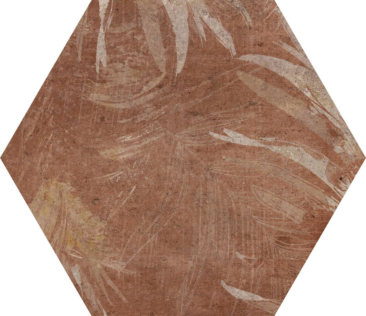 Carrelage couleur terre cuite CALLOT HEX DECOR - 15X17,3 - 0,86 m²