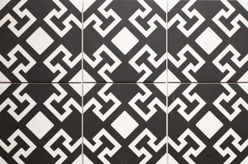 Carrelage imitation ciment noir et blanc 20x20 cm Paris CHARONNE NERO - 1.16 m² - 2