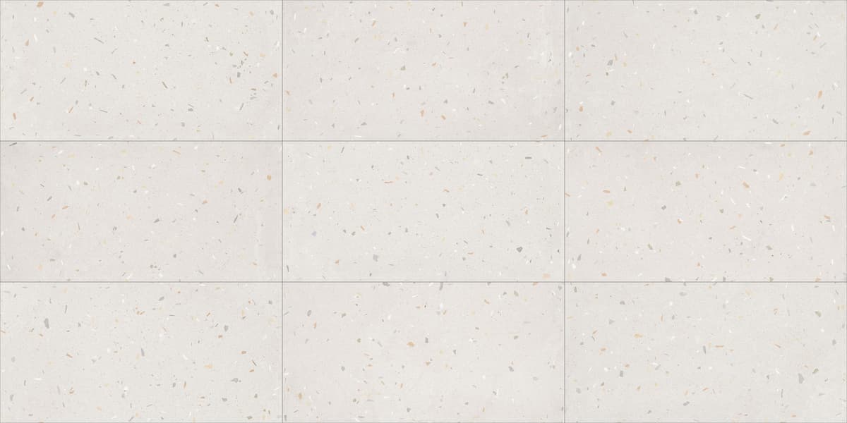 Carrelage Terrazzo blanc avec éclats de couleurs 60x120 cm