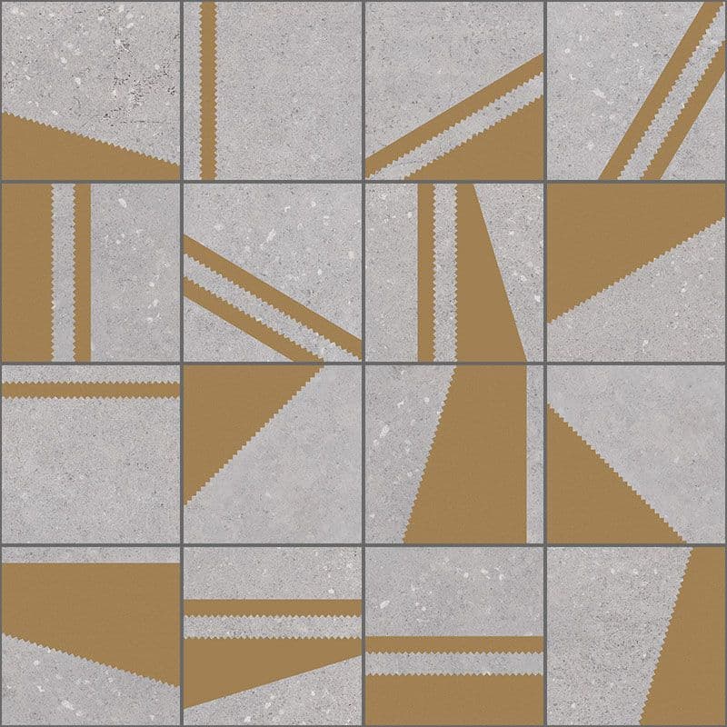 Carrelage motifs géométriques 20x20 cm Kokomo Gris Or - 1m² - 3