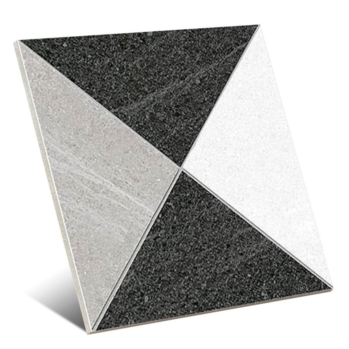 Carrelage imitation ciment 15x15 cm SCRANTON ANTHRACITE Rectifié - 1m² - 2