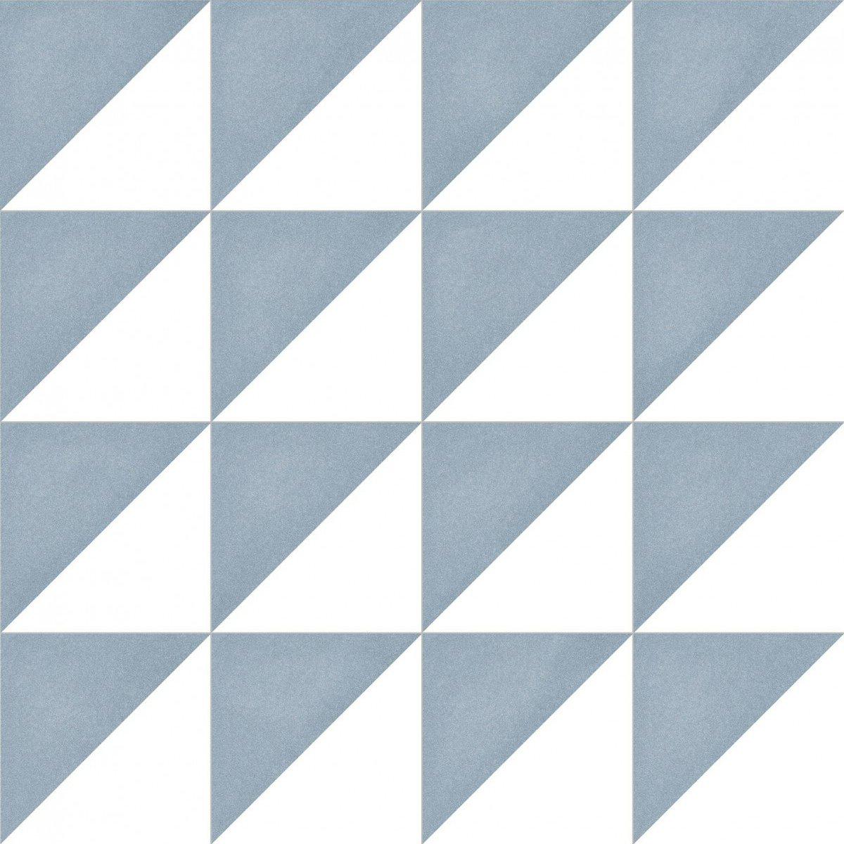 Carrelage uni bleu ciel et blanc design épuré 20x20 cm