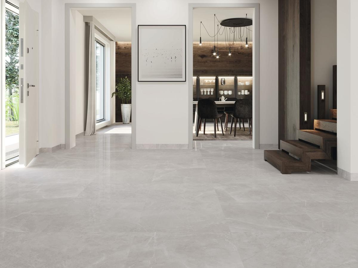 Carrelage imitation marbre BAILLON SILVER BRILLO 60X60 - 1,08m² - 1