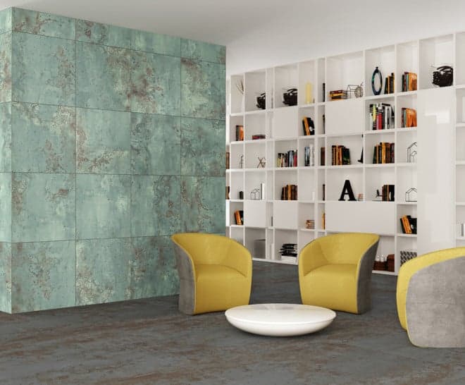 Carrelage effet marbre grand format ZINC GREEN - 120X120 - 1,44 m²