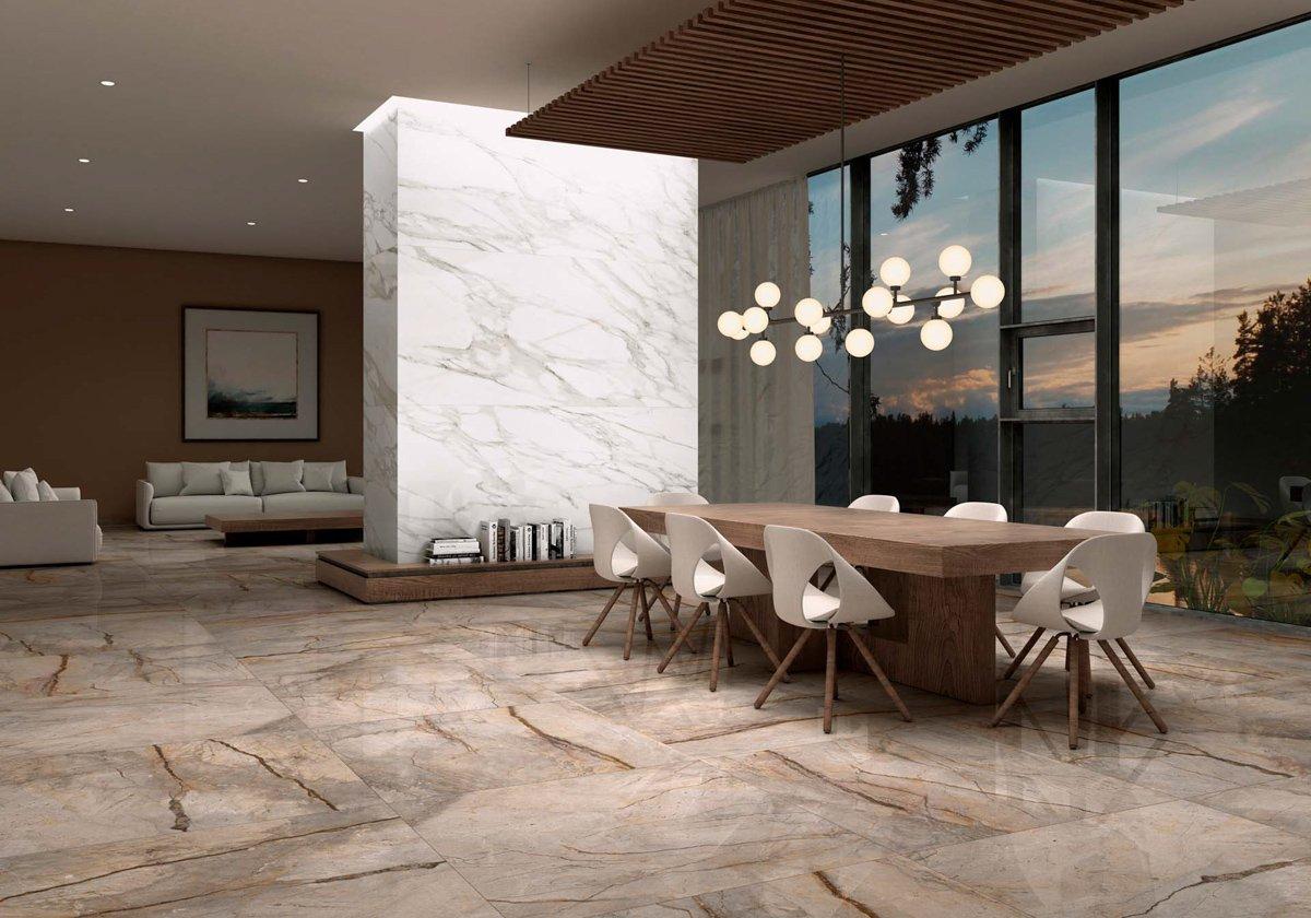 Carrelage effet marbre WILD FOREST GREY POLI MIX - 120X120 - 1,42 m²