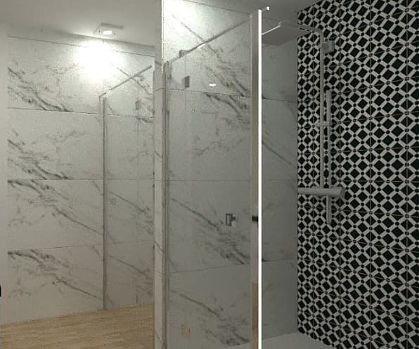 Carrelage style ciment blanc noir géométrique 20x20 cm 1900 PALAU GRAFITO - 1m² - 4