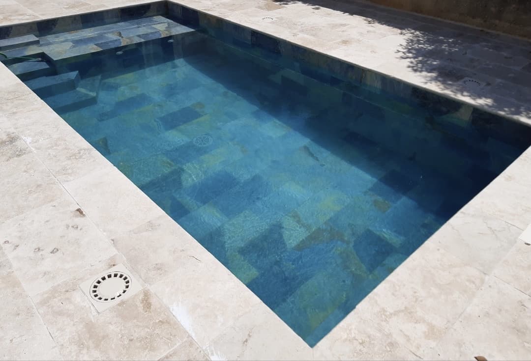 Lot de 23.76 m² - Carrelage piscine effet pierre naturelle FIDJI 15x15 cm R9 - 23.76 m² - 5