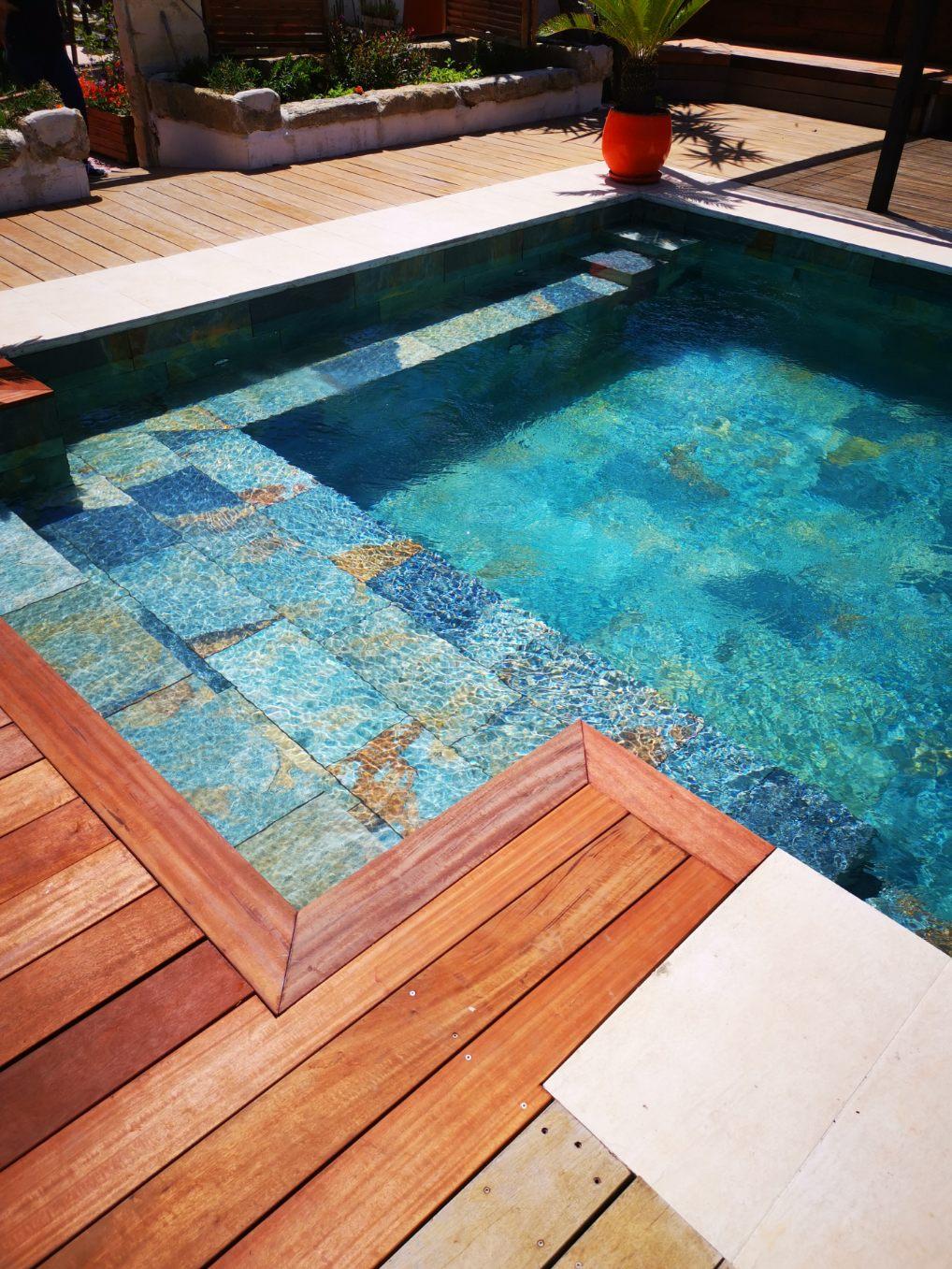 Lot de 23.76 m² - Carrelage piscine effet pierre naturelle FIDJI 15x15 cm R9 - 23.76 m² - 2