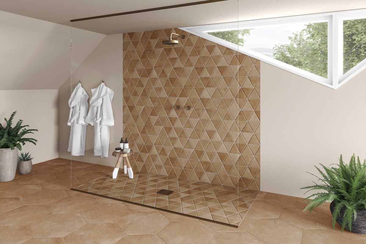 Carrelage hexagonal imitation pierre PUYG TERRA - 56X48,5 - 1,2 m²