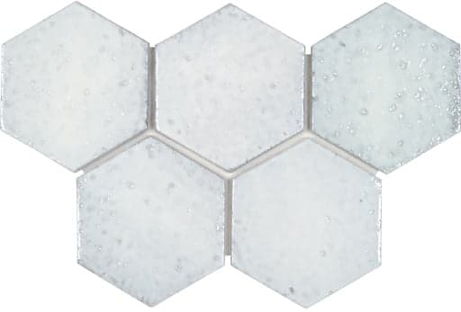 TCBL05 - TERRE CUITE EMAILLEE HEXAGONE BLANC 11X12,5 CM- 0,32 m²