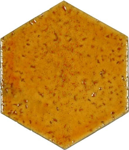 TCJA02 - TERRE CUITE EMAILLEE HEXAGONE MOUTARDE 11X12,5 CM- 0,32 m²