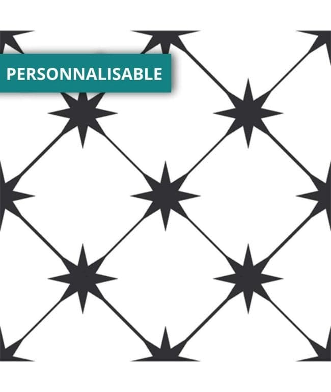 Carreau imitation ciment personnalisable sur mesure STAR R9 - 0.96m² - 1