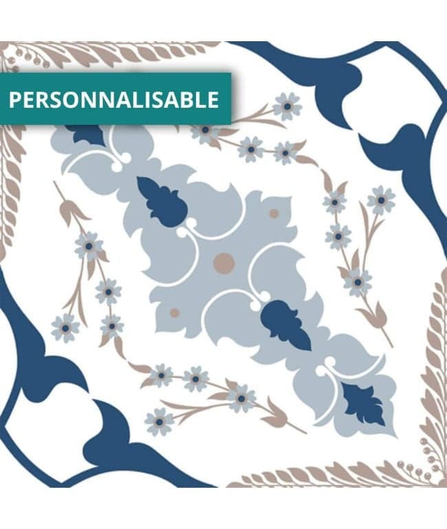 Carreau imitation ciment personnalisable sur mesure AZULEJO R9 - 0.96m² - 1