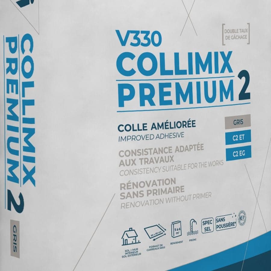 Colle COLLIMIX PREMIUM V330 GRIS coller en piscine - 25 kg VPI - 1