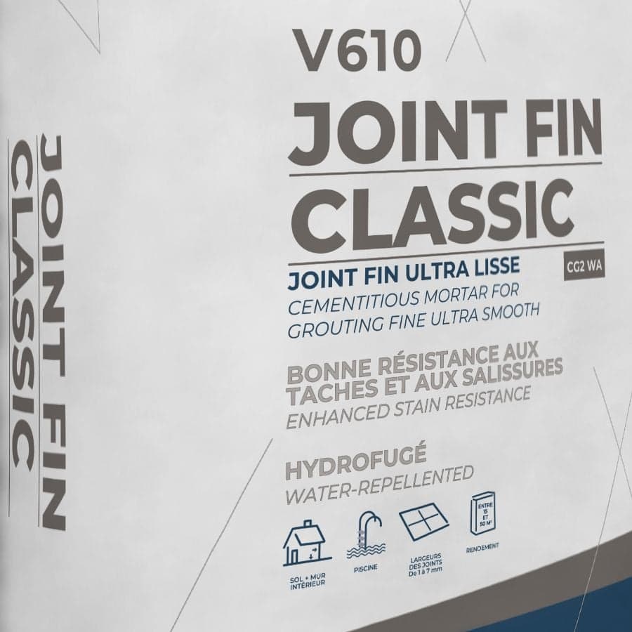 Joint fin classic pour carrelage V610 BLANC - 25 kg VPI - 1