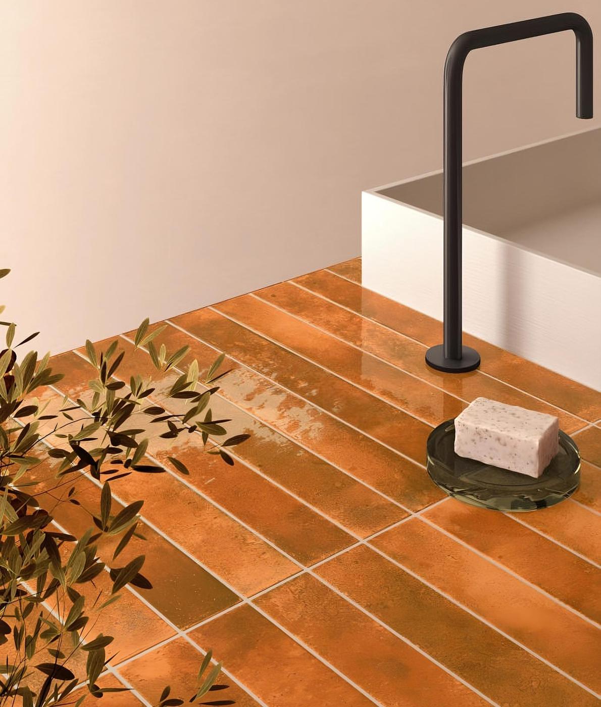 Carrelage effet Zellige BORA GINGER 5x40 cm