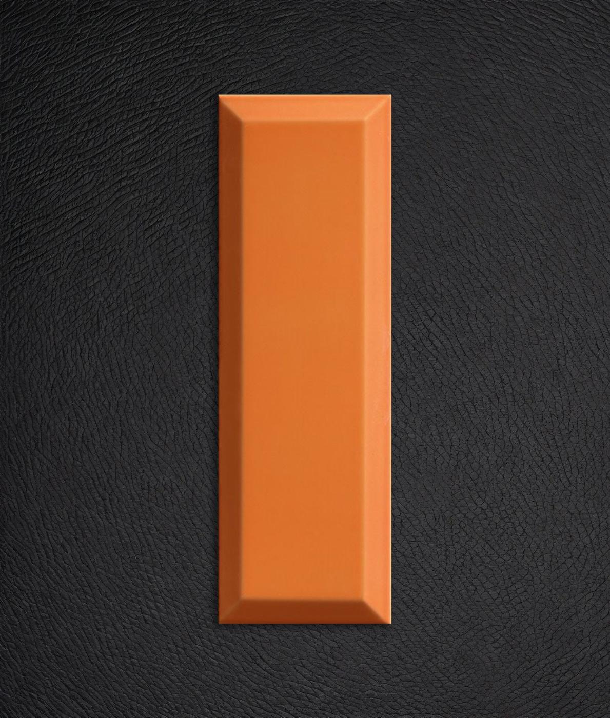 Carrelage Métro biseauté 10x30 cm naranja orange brillant - 1.02m² - 1