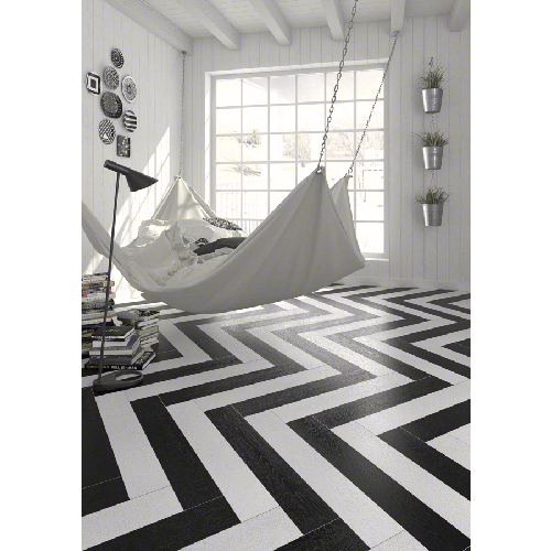 ECHANTILLON (taille variable) de Carrelage ARHUS noir imitation parquet style chevron rectifié 14.4x89 - 1