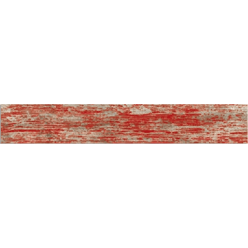 ECHANTILLON (taille variable) de Carrelage imitation parquet rouge rectifié vieilli mat YUGO Volcan 14.4x89.3 - 1
