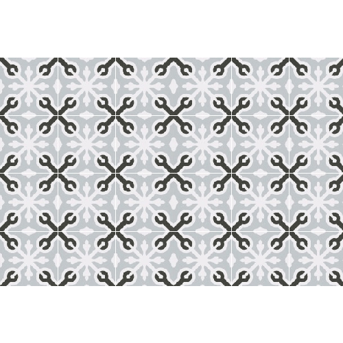 ECHANTILLON (taille variable) de Carrelage imitation ciment croix grise et noire 20x20 cm LLAGOSTERA - 1