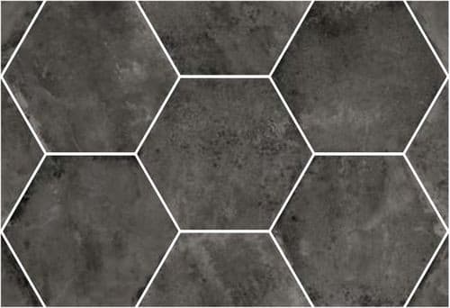 ECHANTILLON (taille variable) de Carrelage hexagonal noir 29.2x25.4cm URBAN HEXAGON DARK 23515 - 2