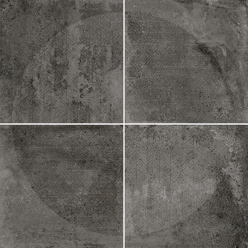 ECHANTILLON (taille variable) de Carrelage imitation ciment décor noir 20x20cm URBAN ARCO DARK 23588 - 2