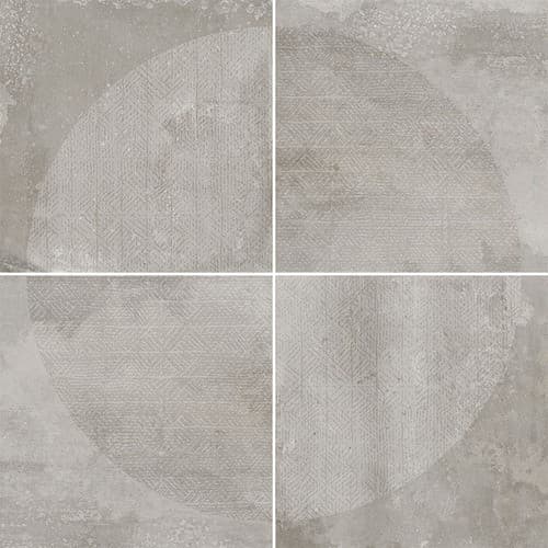 ECHANTILLON (taille variable) de Carrelage imitation ciment décor gris 20x20cm URBAN ARCO SILVER 23587 - 1
