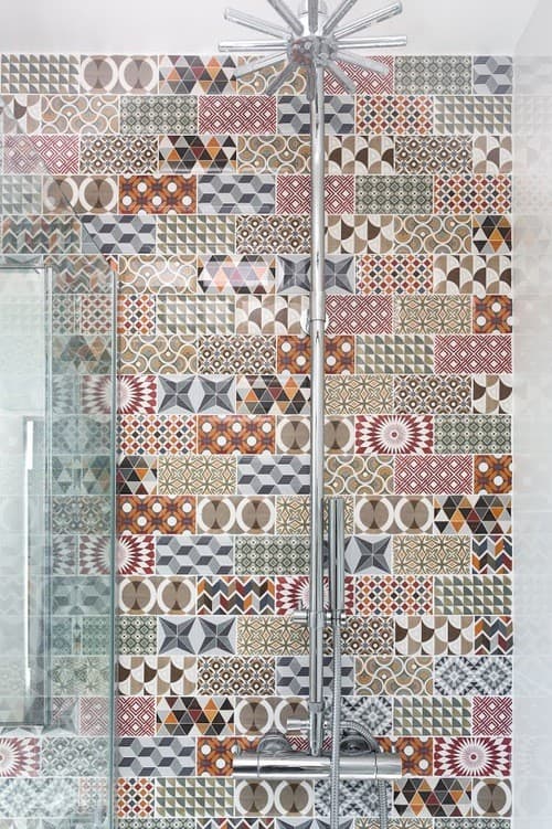 ECHANTILLON (taille variable) de Carrelage METRO décor ciment PATCHWORK Colours 7.5x15 cm 20922 - 3