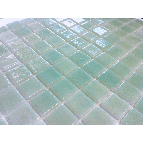 ECHANTILLON (taille variable) de Mosaique piscine Nieve bleu vert caraibe 3057 31.6x31.6 cm - 2