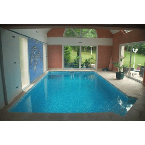 ECHANTILLON (taille variable) de Mosaique piscine Mix Blanc Bleu Swimming 32.7x32.7 cm - 1