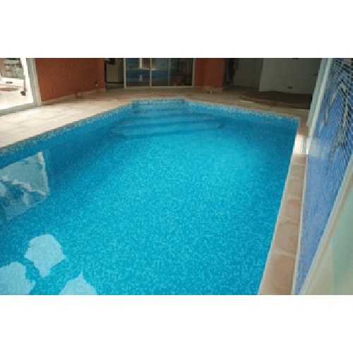 ECHANTILLON (taille variable) de Mosaique piscine Mix Blanc Bleu Swimming 32.7x32.7 cm - 4
