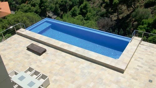 ECHANTILLON (taille variable) de Mosaique piscine Nieve bleu azur 3003 31.6x31.6 cm - 1