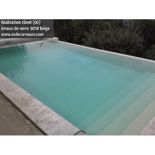 ECHANTILLON (taille variable) de Mosaique piscine Nieve beige 3058 31.6x31.6 cm - 1