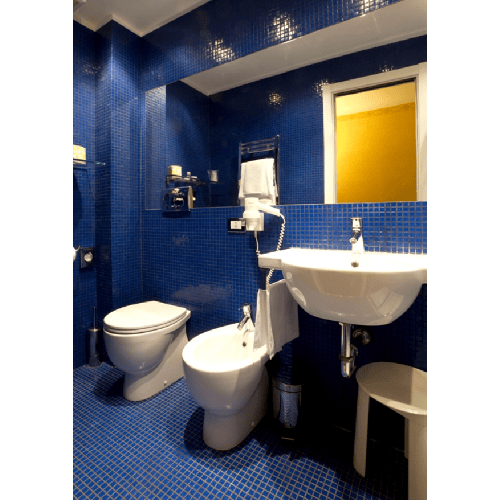 ECHANTILLON (taille variable) de Mosaique piscine Bleu A35 20x20mm - 1