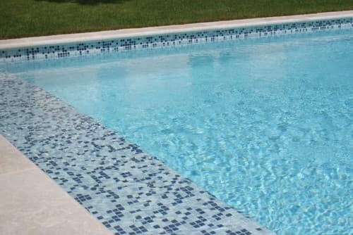 ECHANTILLON (taille variable) de Mosaique piscine Mix de Gris bleuté GREY 32.7x32.7 cm - 1